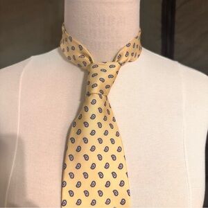 Stafford Men's Tie Silk Yellow Geometric Vintage Classic Necktie Office wear